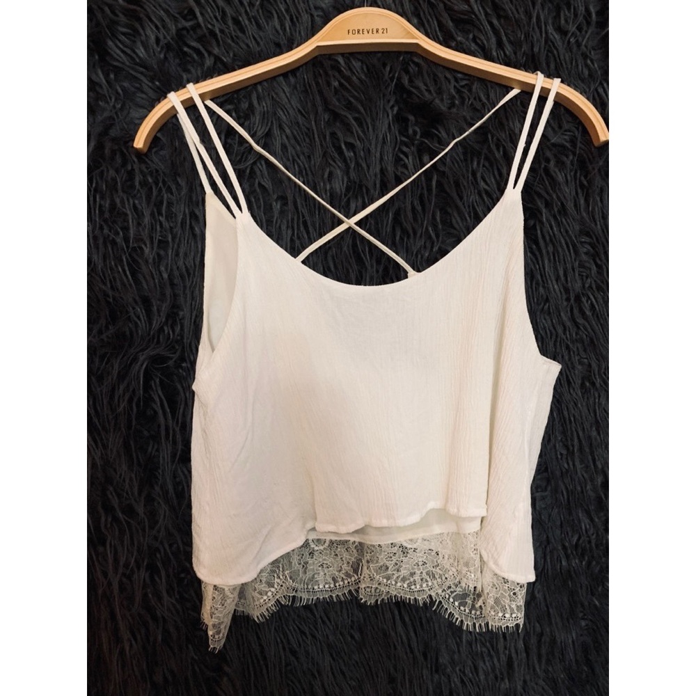 Forever 21 white flowy top